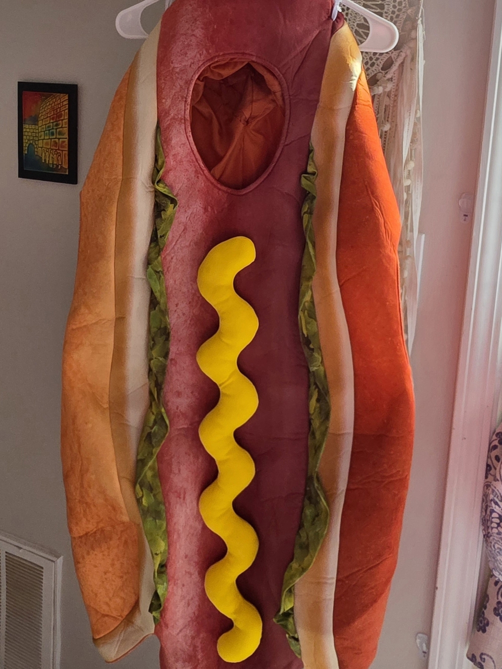Target Unisex Hot Dog Costume in Brown, Tan, Green, Yellow